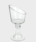 Vaso De Vidro Decor Com Pé (Transparente)