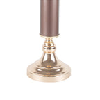 Castiçal Metal Vidro Dourado 51cm