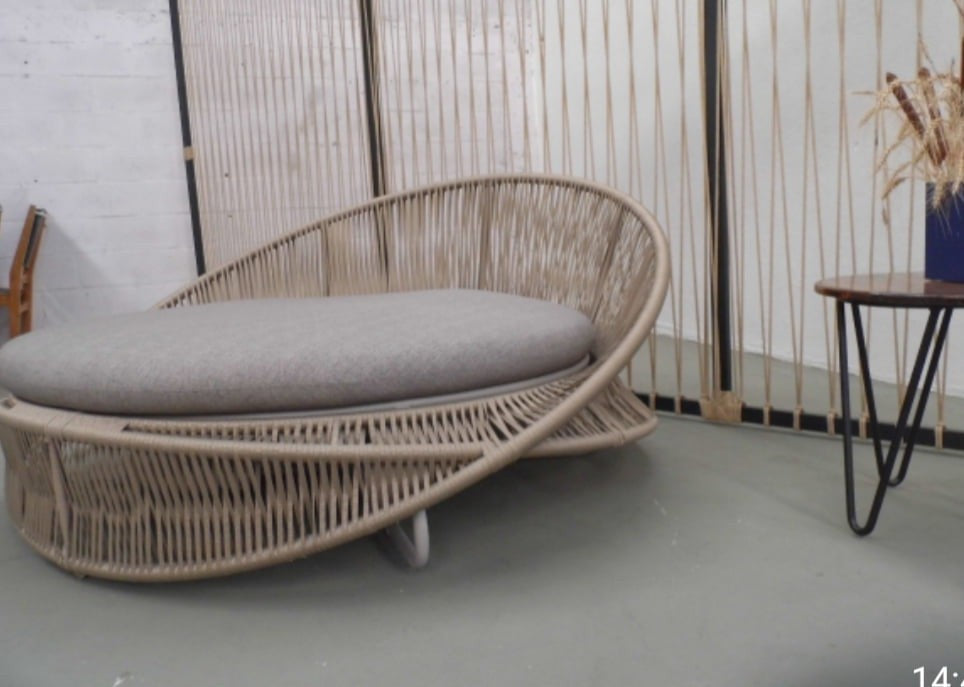 Chaise Luana Estrutura Em alumínio E Tramas Em Corda Náutica