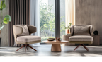 Poltrona Blu Giratória: conforto premium com design contemporâneo