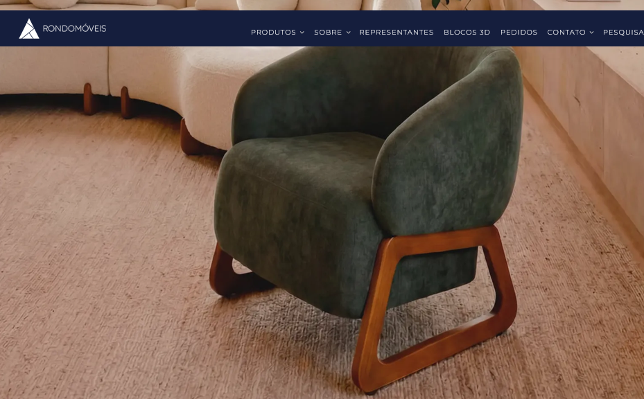 Poltrona Cancum Decorativa Madeira Maciça
