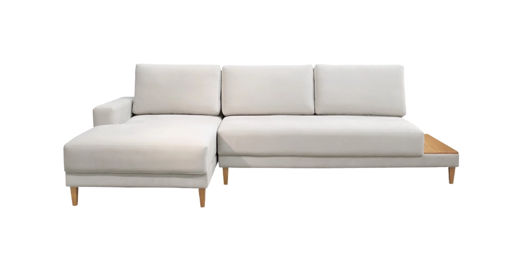 Sofá César Com Chaise Madeira Maciça