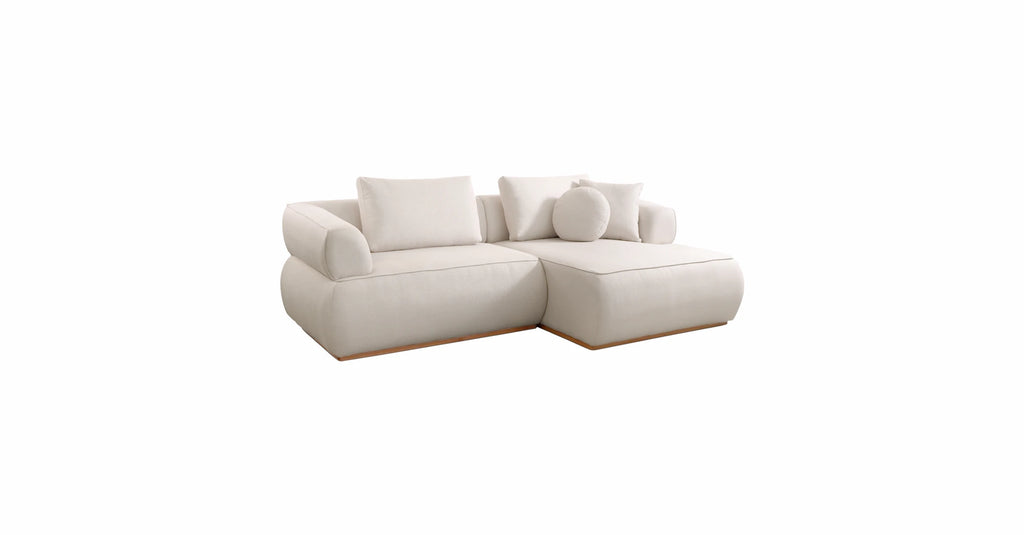 Sofá Guanabara Com Chaise Madeira Maciça