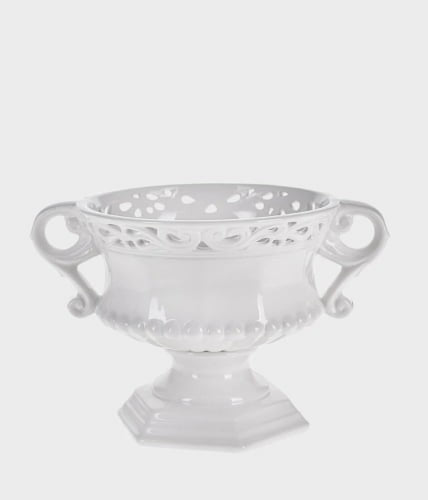 Vaso Cerâmica Decor Classic Branco
