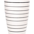 Vaso Decorativo Cerâmica Branco Amarelo