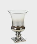 Vaso De Vidro Roma 26 Cm Cinza