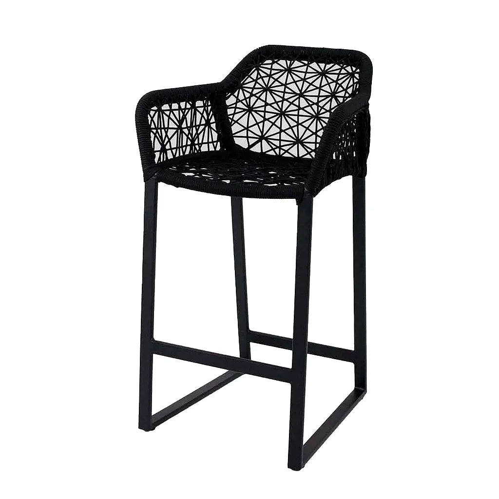 Banqueta Santorina Estrutura Elumínio Tramas Corda Náutica