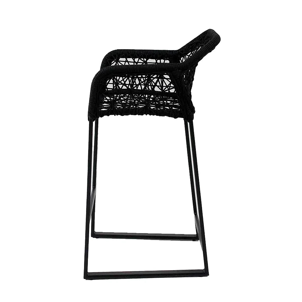 Banqueta Santorina Estrutura Elumínio Tramas Corda Náutica