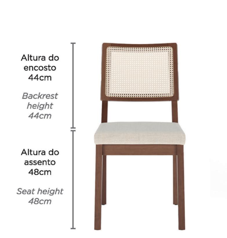 Cadeira Madeira Maciça Selena Tela Sintética