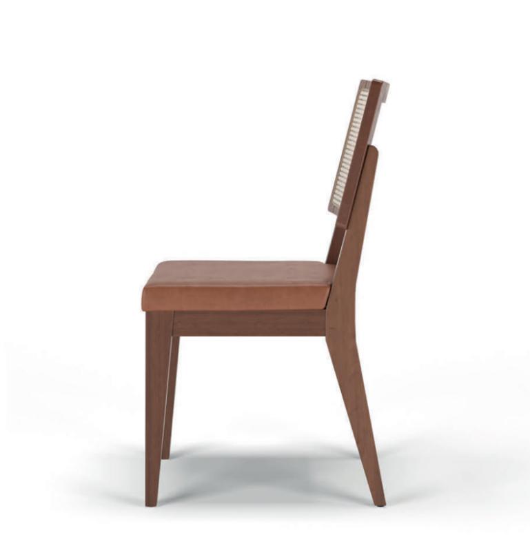 Cadeira Madeira Maciça Selena Tela Sintética