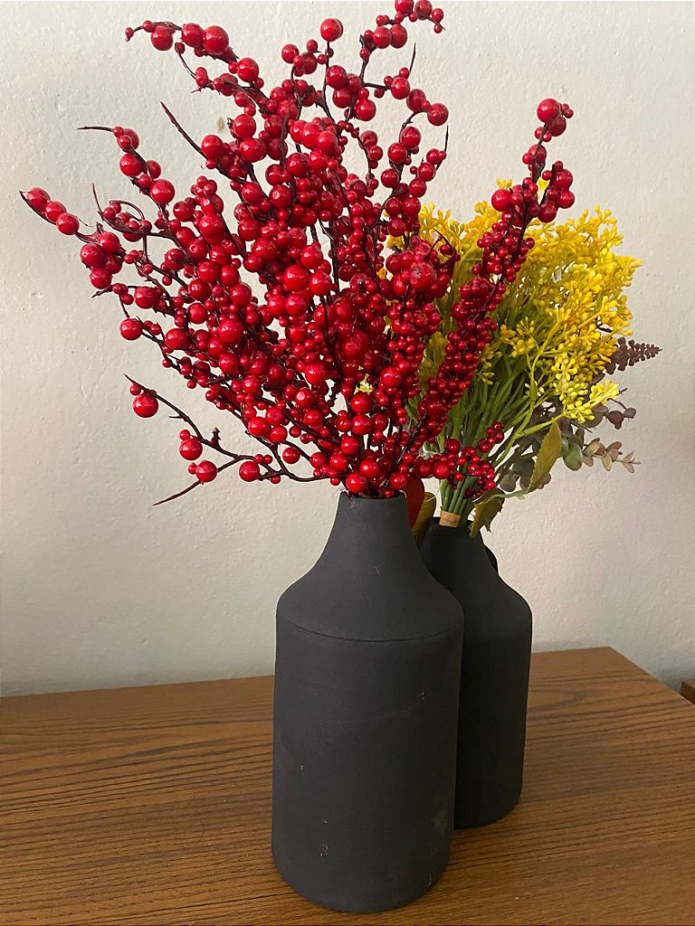 Duo Vaso Cerâmica Preto