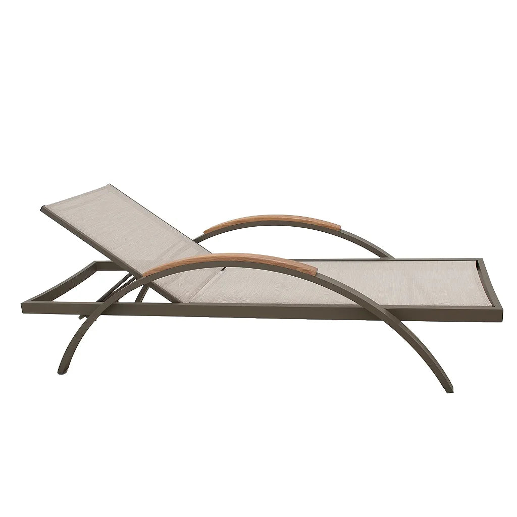 Espreguiçadeira Zurich Estrutura Aluminio Tela Slim