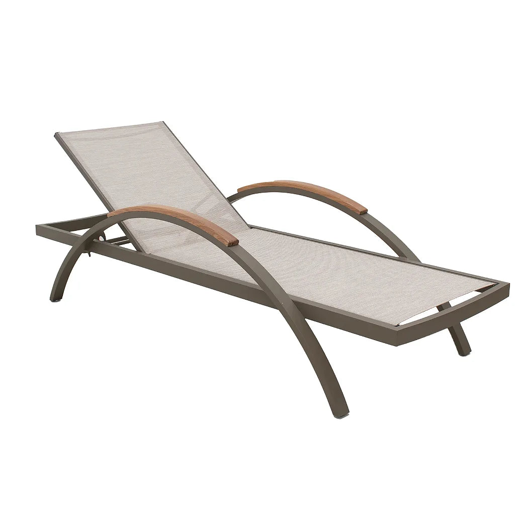 Espreguiçadeira Zurich Estrutura Aluminio Tela Slim