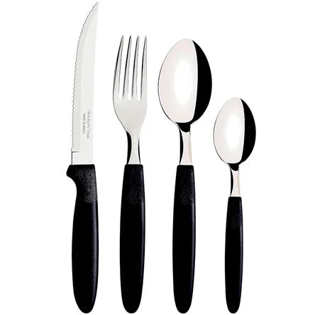 Faqueiro Inox Ipanema Preto 30 Peças Tramontina