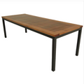 Mesa de Jantar Arthur – Design Contemporâneo com Alumínio e Madeira