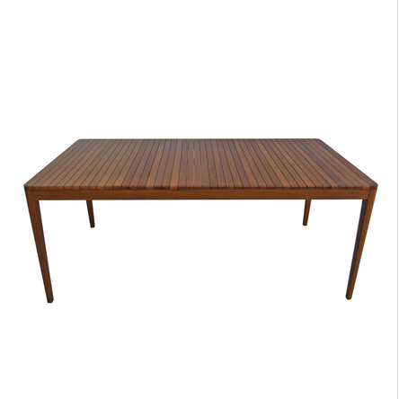 Mesa de Jantar Ibiza em Madeira – Design Contemporâneo com Alumínio Fundido