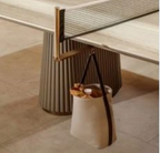 Mesa Sete Mares – Mesa de Jantar e Tênis de Mesa com Tampo em Travertino Romano