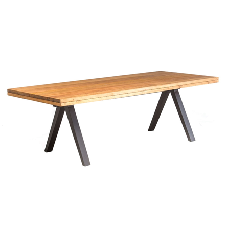 Mesa De Jantar Zurique – Elegância Em Alumínio E Madeira Para Ambientes Sofisticados