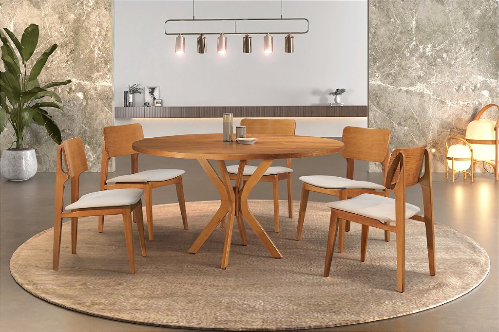Sala De Jantar Sofia Tampo Laqueado Laminado